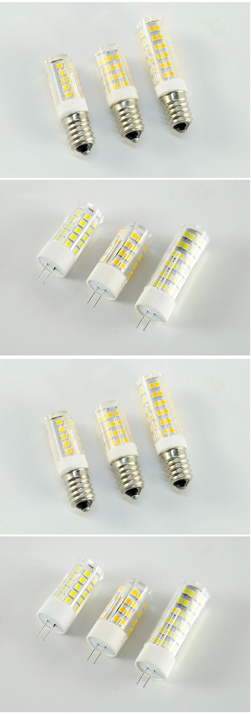10pcs LED G4 G9 Lamp E14 LED Bulb COB 7W 9W 10W 12W 220V AC12V SMD 2835 LED No Flicker Dimmable Ceramic Replace halogen lamp