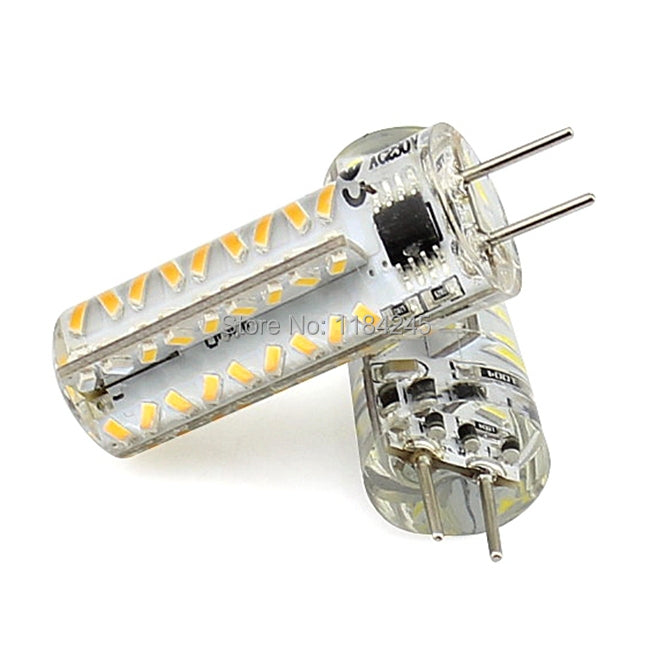 G4 Dimmable 72 SMD 3014 LED 5W Crystal Lamp Light 220V 230V 240V AC Silicone Body LED Bulb Chandelier 5 Pcs/Lot