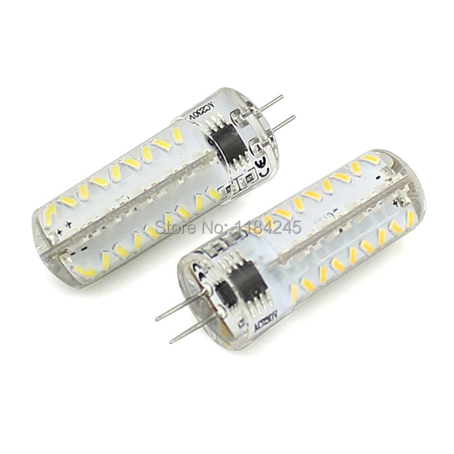 G4 Dimmable 72 SMD 3014 LED 5W Crystal Lamp Light 220V 230V 240V AC Silicone Body LED Bulb Chandelier 5 Pcs/Lot