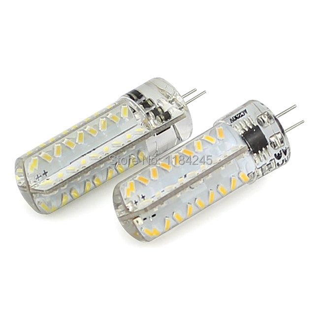 G4 Dimmable 72 SMD 3014 LED 5W Crystal Lamp Light 220V 230V 240V AC Silicone Body LED Bulb Chandelier 5 Pcs/Lot