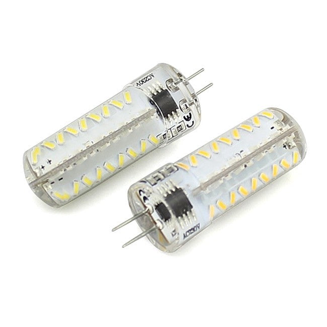 G4 Dimmable 72 SMD 3014 LED 5W Crystal Lamp Light 220V 230V 240V AC Silicone Body LED Bulb Chandelier 5 Pcs/Lot
