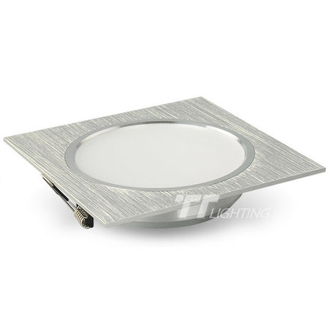 LED Downlights Square Brush silver 3W 6W 9W 12W AC220V 230V LED Ceiling Lamp Down Light for Kitchen/Home/Office Indoor Lighting