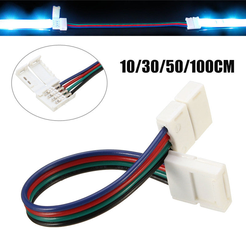 Missing 4 Pin 10MM 10/30/50/100CM RGB LED Strip Light Accessories Adapter Connect For 5050 LED Light Strip