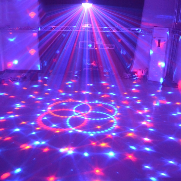 9 Colors 27W Crystal Magic Ball Led Stage Lamp 21 Mode Disco Laser Light Party Lights Sound Control DMX Lumiere Laser