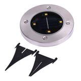 Solar Powered Ground Light Outdoor Waterproof Garden Pathway Buried Lamps With 4 LEDs Solar Lamp for Home Garden Lawn Yard Road