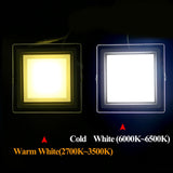 Dimmable LED Panel Downlight Super Bright Glass Square Ceiling Recessed Panel Lights SMD 5360 LED Spot Light Bulb AC110V 220V