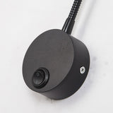 LED Wall Lamps With Knob Switch 5W AC90-260V Silver Bedroom Bedside Reading Light Direction Adjustable Indoor Lighting