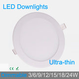 Dimmable LED grid downlight round 3W 4W 6W 9W 12W 15W 18W 24W LED panel ceiling painel light lamp 4000K for bathroom luminaire