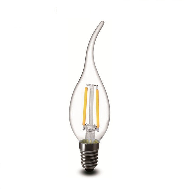 Clear LED Filament Bulb E14 E12 B22 E27 E26 A60 A19 G45 G14 C35 B10 Warm White Edison retro LED light Lamp 220V 230V 110V