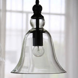 Retro Vintage Industrial Style Bell Shape Glass Pendant Ceiling Lamp Light Bedroom Living Room E27 Home Restaurant Cafe