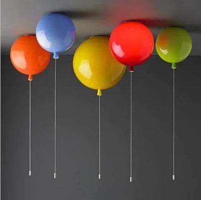 Modern Acrylic Balloon Ceiling Light Fixture - 6 Colors Available