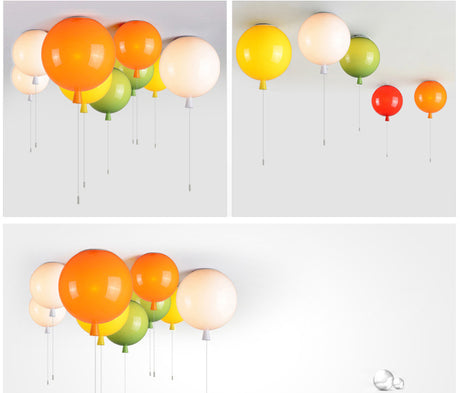 Modern Acrylic Balloon Ceiling Light Fixture - 6 Colors Available