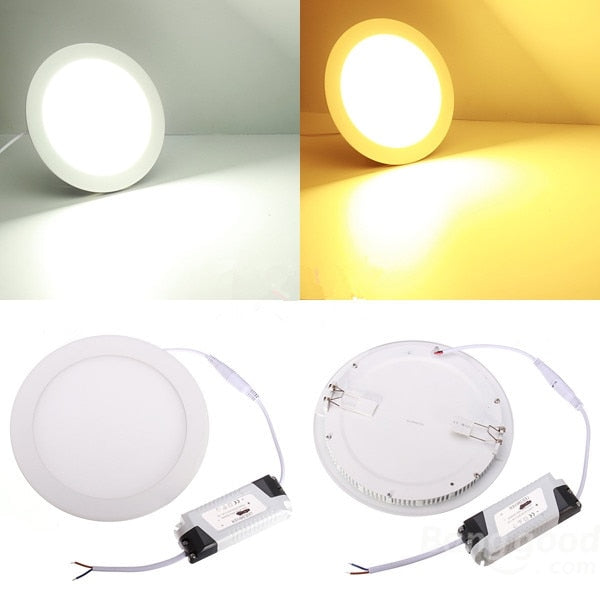 Ultra thin led down light lamp 3w 4w 6w 9w 12w 15w 25w led ceiling recessed grid downlight slim round panel light