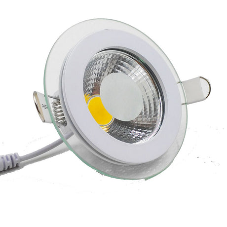 LED Downlight COB Dimmable 7W 10W 12W 15W 20W 30W LED COB Panel Light AC85-265V Recessed COB Downlight Glass Cover LED Spot bulb