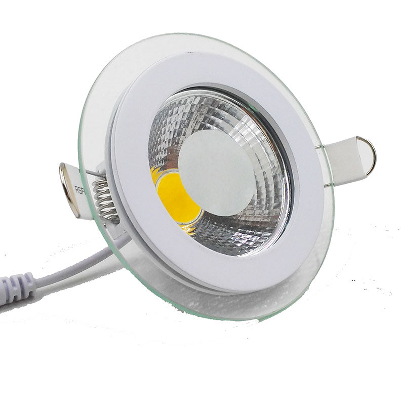 LED Downlight COB Dimmable 7W 10W 12W 15W 20W 30W LED COB Panel Light AC85-265V Recessed COB Downlight Glass Cover LED Spot bulb