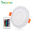 Ultra Slim 3/6/12/18W Round Concealed Dual Color LED Panel Light Cool White Lamp Acrylic Downlight AC 110V 220V
