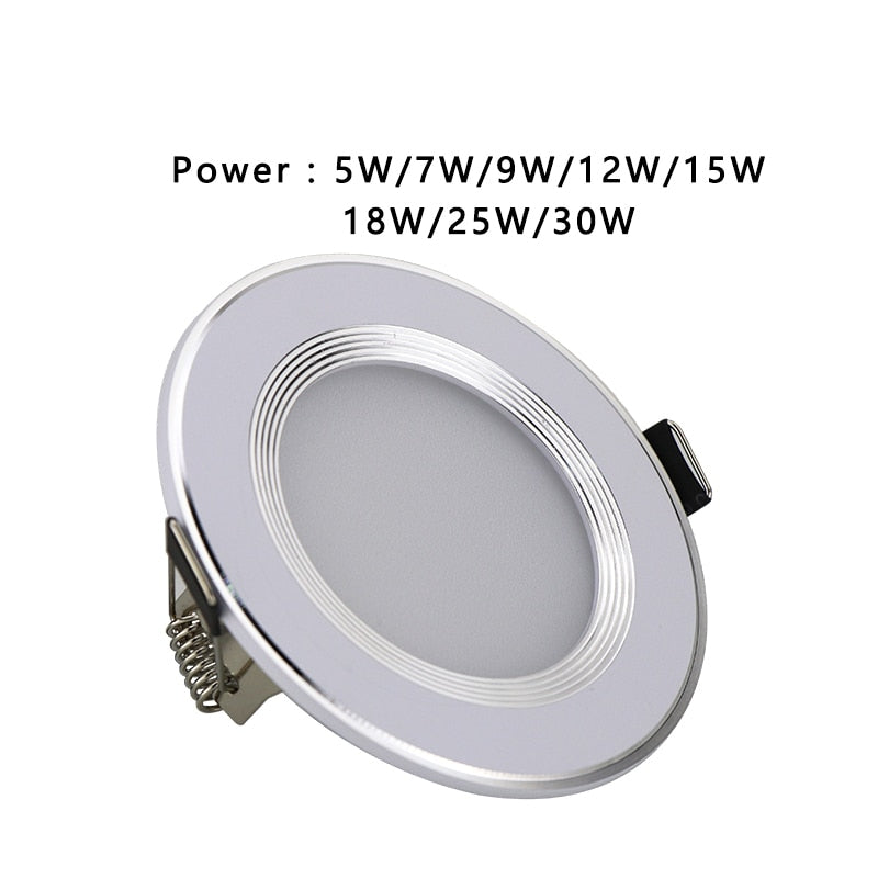 Dimmable 220V 5W/7W/9W/12W/15W WaterProof Driverless LED Light Downlight, Warm White Recessed Lighting lamps