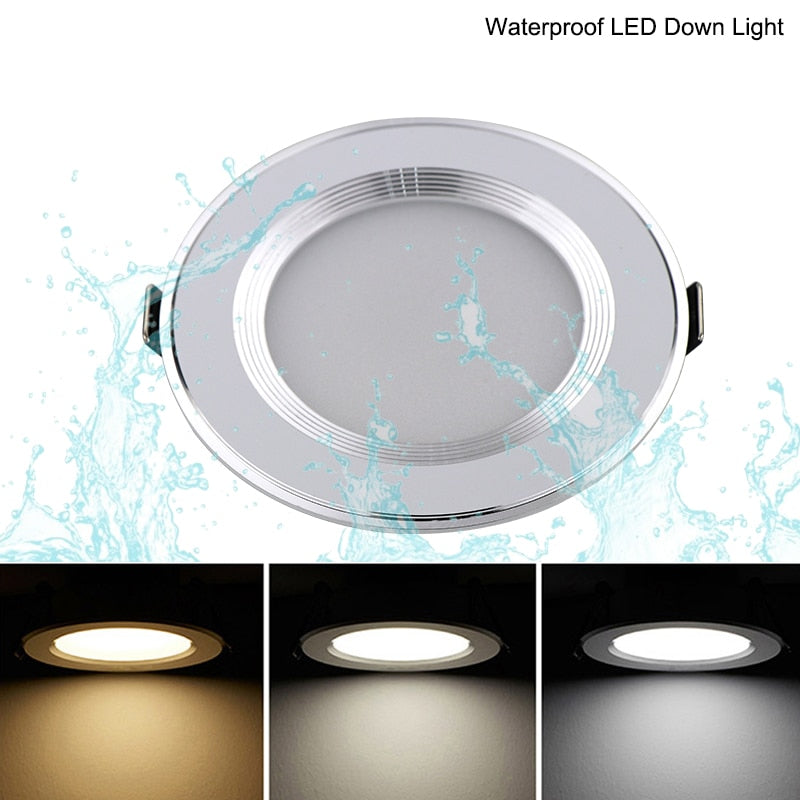 Dimmable 220V 5W/7W/9W/12W/15W WaterProof Driverless LED Light Downlight, Warm White Recessed Lighting lamps