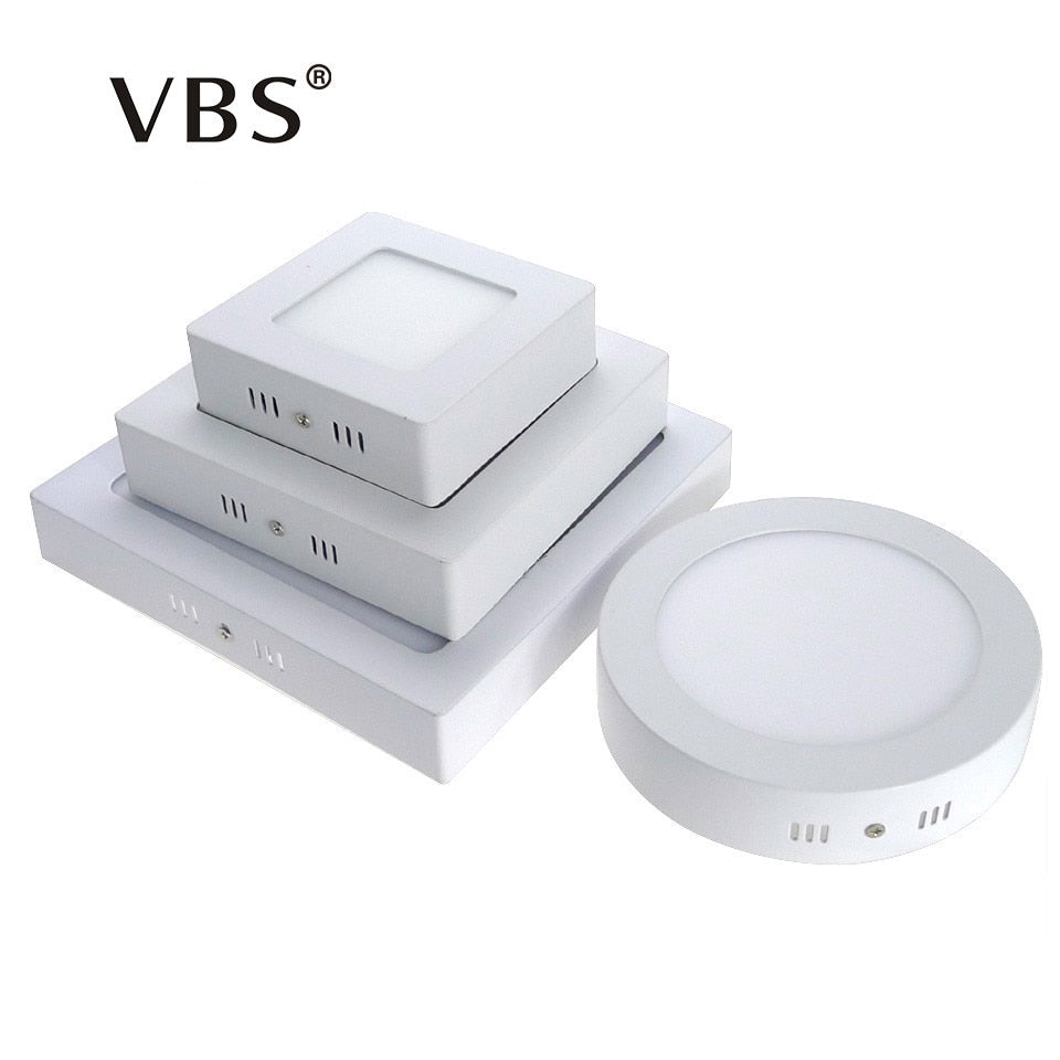 LED Panel Light 6W 12W 18W Surface Mounted LED Ceiling Lights AC85-265V Round Square LED Downlight 30 60 90pcs 2835SMD