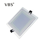 Dimmable LED Panel Downlight Square Glass Panel Lights High Brightness Ceiling Recessed Lamps For Home SMD5730 AC110V AC220V