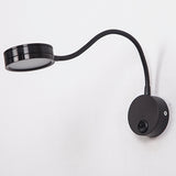 LED Wall Lamps With Knob Switch 5W AC90-260V Silver Bedroom Bedside Reading Light Direction Adjustable Indoor Lighting