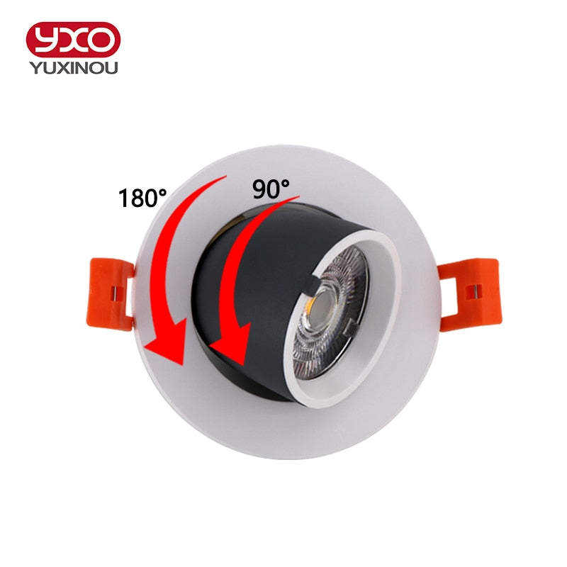 New Dimmable LED Downlight 10W 12W 15W 20W 24W AC 85-265V COB LED DownLights Dimmable COB Spot Recessed Down light Light Bulb