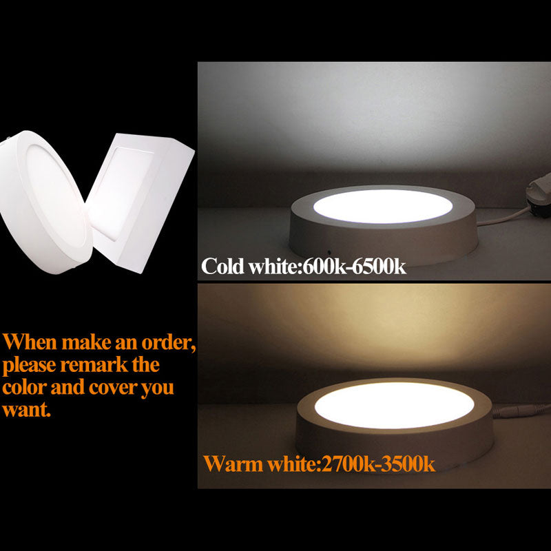 LED Panel Light 6W 12W 18W Surface Mounted LED Ceiling Lights AC85-265V Round Square LED Downlight 30 60 90pcs 2835SMD