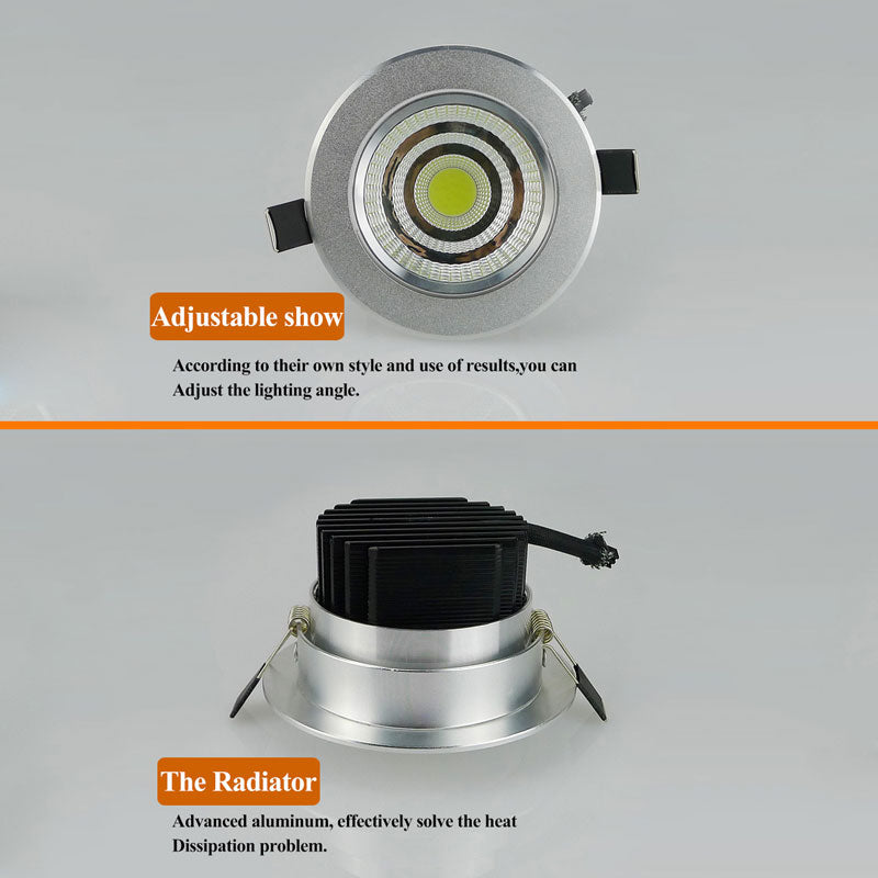 Super Bright Dimmable Led Down light COB Ceiling Spot Light 5w 10w 20w ceiling recessed Lights Warm Cool White Indoor Lighting