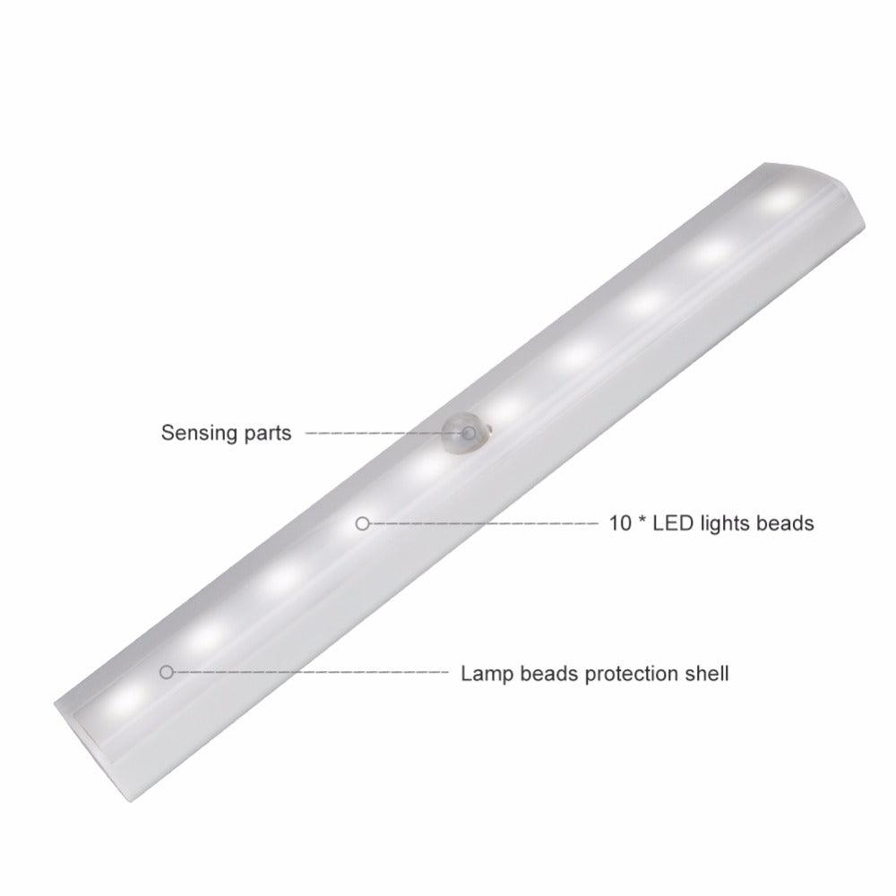 10 LED Wireless PIR Motion Sensor Light Intelligent Portable Infrared Induction Lamp Night Lights for Cabinet Closet Use 4*AAA - LED Lights For Sale : Affordable LED Solutions : Wholesale Prices