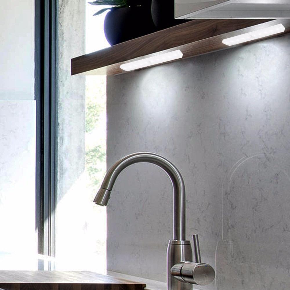 10 LED Wireless PIR Motion Sensor Light Intelligent Portable Infrared Induction Lamp Night Lights for Cabinet Closet Use 4*AAA - LED Lights For Sale : Affordable LED Solutions : Wholesale Prices