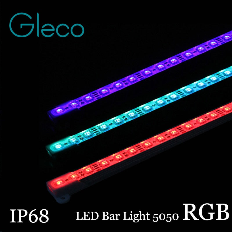 5pcs LED bar light 5050 RGB LED Bar light DC12V 36LEDs 50cm IP68 Waterproof Aquarium Lamp LED Hard strip Light
