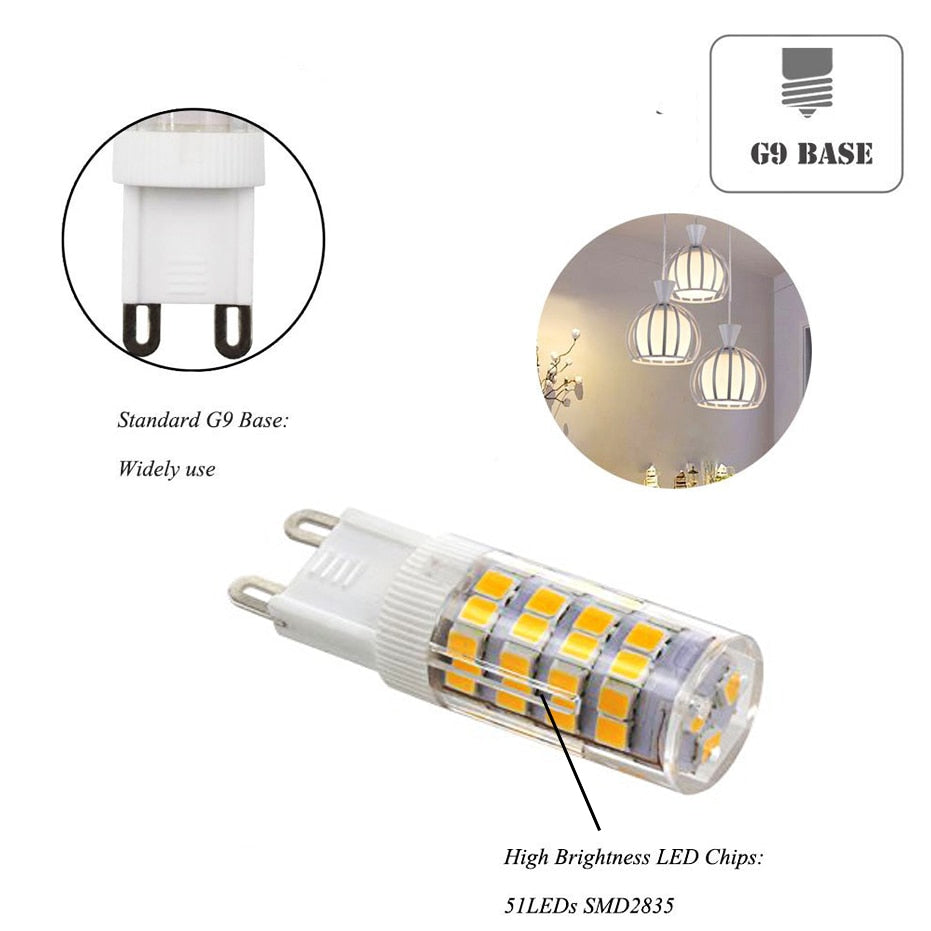 Super Bright G9 LED Lamp AC220V 4W 5W 7W Ceramic SMD2835 LED Bulb replace 30W 40W 50W Halogen light for Chandelier