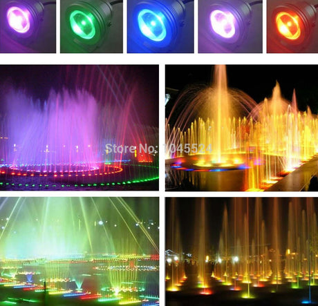 20W 12v underwater RGB Led Light Waterproof IP68 fountain pool Lamp Lights16 color change + Remote controller Led Spot Lights