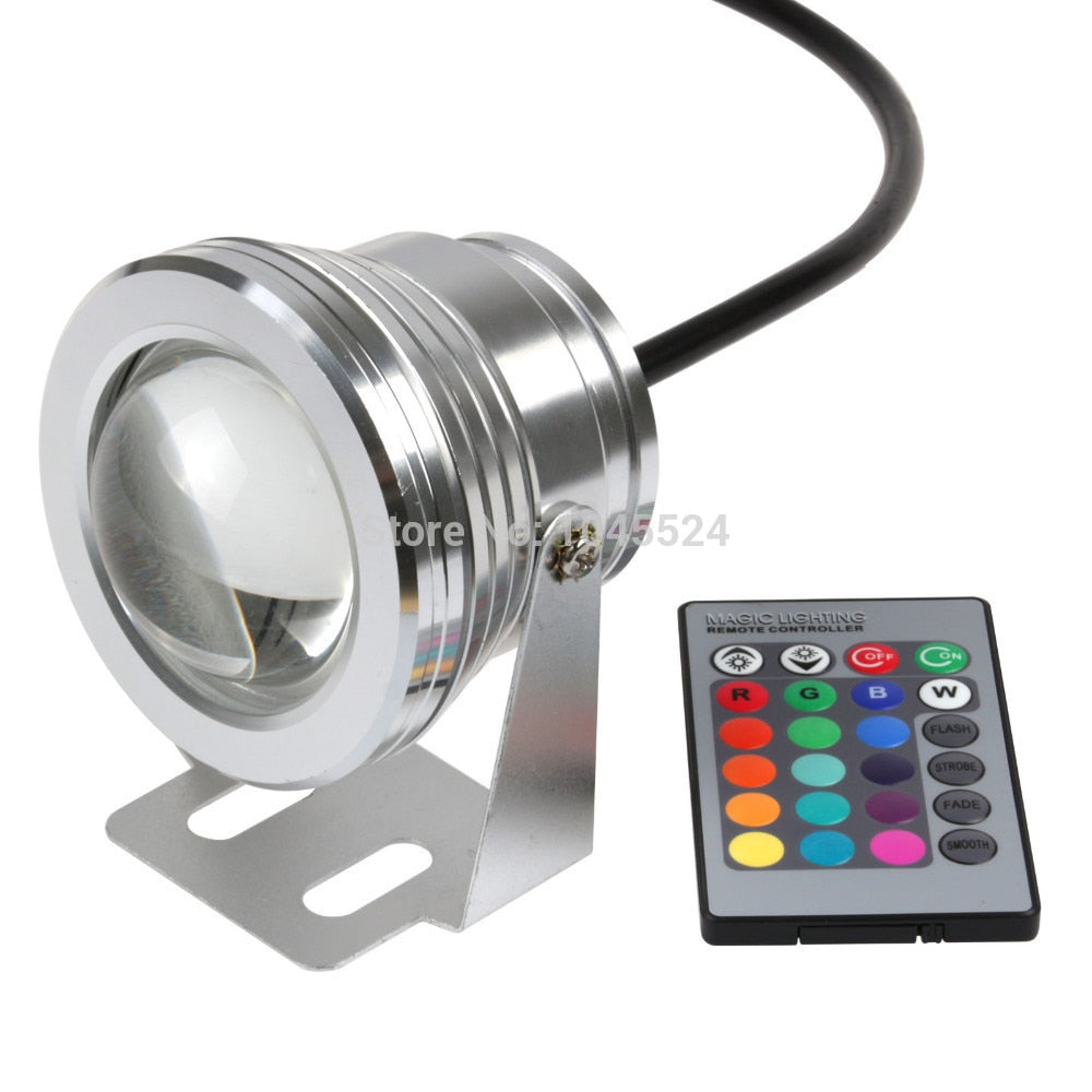 20W 12v underwater RGB Led Light Waterproof IP68 fountain pool Lamp Lights16 color change + Remote controller Led Spot Lights