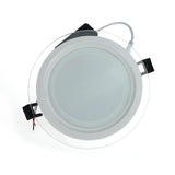 Dimmable LED Panel Light Round Glass Panel Downlight 6W 12W 18W Ceiling Recessed Lights SMD 5630 LED Panel Lamps AC85-265V
