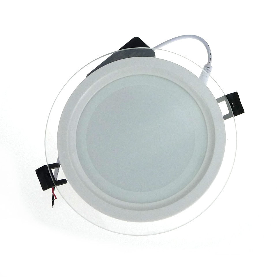 Dimmable LED Panel Light Round Glass Panel Downlight 6W 12W 18W Ceiling Recessed Lights SMD 5630 LED Panel Lamps AC85-265V