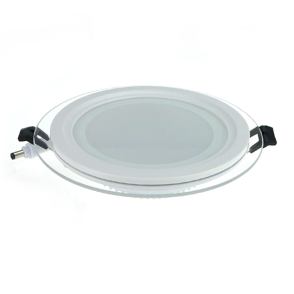 Dimmable LED Panel Light Round Glass Panel Downlight 6W 12W 18W Ceiling Recessed Lights SMD 5630 LED Panel Lamps AC85-265V