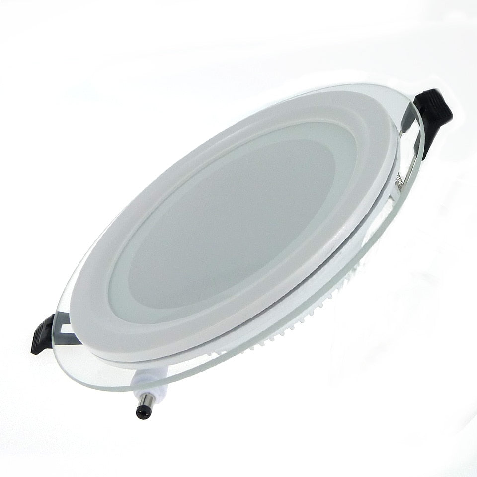 Dimmable LED Panel Light Round Glass Panel Downlight 6W 12W 18W Ceiling Recessed Lights SMD 5630 LED Panel Lamps AC85-265V