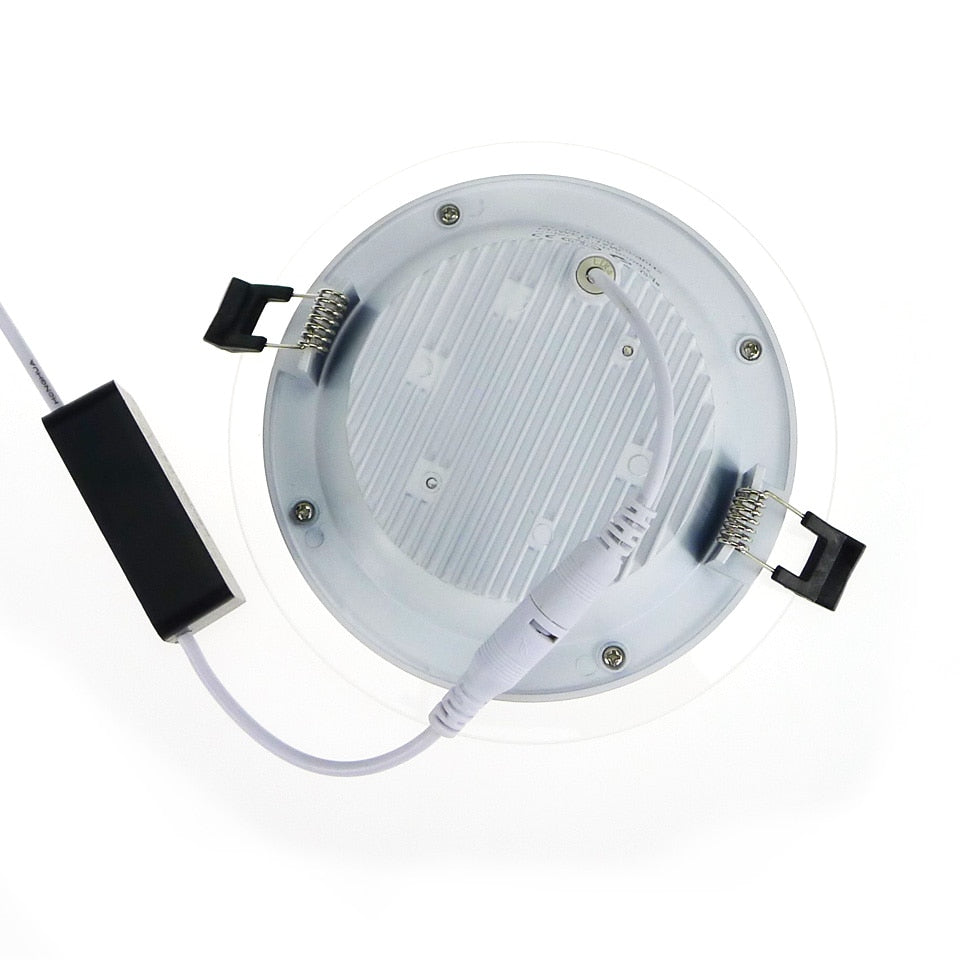 Dimmable LED Panel Light Round Glass Panel Downlight 6W 12W 18W Ceiling Recessed Lights SMD 5630 LED Panel Lamps AC85-265V