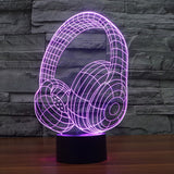 3D Illusion Led DJ Headphone Lamp RGB