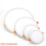 LED Panel Light Round Square Ultra Thin Downlight AC220V 6W 8W 15W 20W LED Ceiling Recessed Light For Indoor Bathroom Illuminate