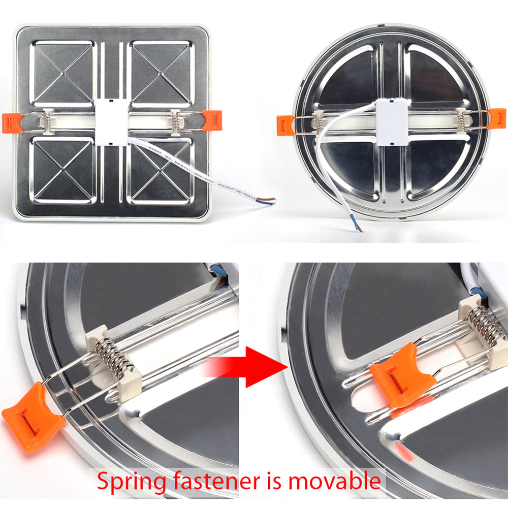 LED Panel Light Round Square Ultra Thin Downlight AC220V 6W 8W 15W 20W LED Ceiling Recessed Light For Indoor Bathroom Illuminate