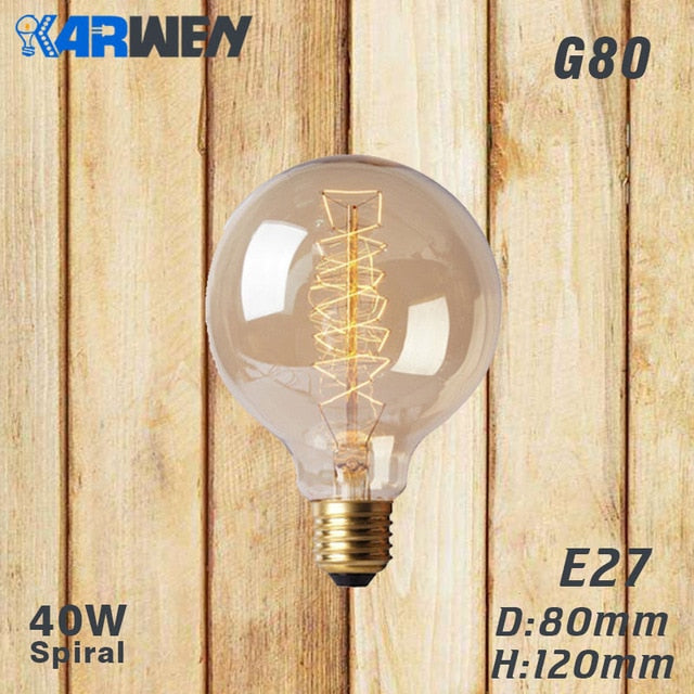 Edison Bulb E27 40W Incandescent Retro Lamp 220V ST64 A19 T45 T10 G80 G95 Ampoule Vintage Bulb Edison Lamp filament Light bulb