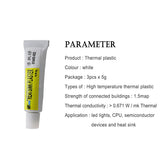 Thermal Pads Conductive Heatsink Plaster Viscous Adhesive For Chip CPU GPU VGA RAM LED IC cooler led radiator cooling