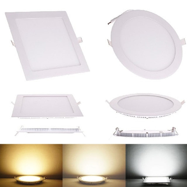 Ultra thin design 25W LED ceiling recessed grid downlight / round or square panel light 225mm