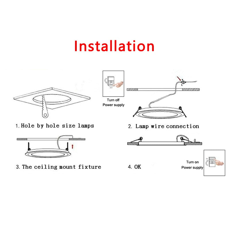 Hot Sale 1PCS 5W 7W 9W Waterproof LED Downlight Dimmable Warm White Cold White 3 Color Recessed LED Lamp Spot Light AC220V