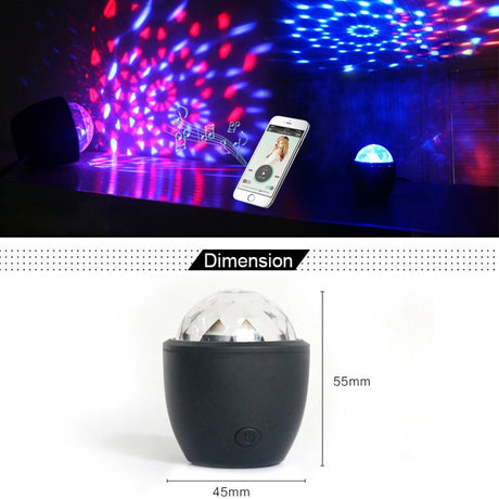 Mini Stage Light 3W USB Powered Sound Activated Multicolor Disco Ball