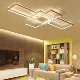 Black/White LED Ceiling Chandelier For Living Study Room Bedroom Aluminum Modern Led Ceiling Chandelier