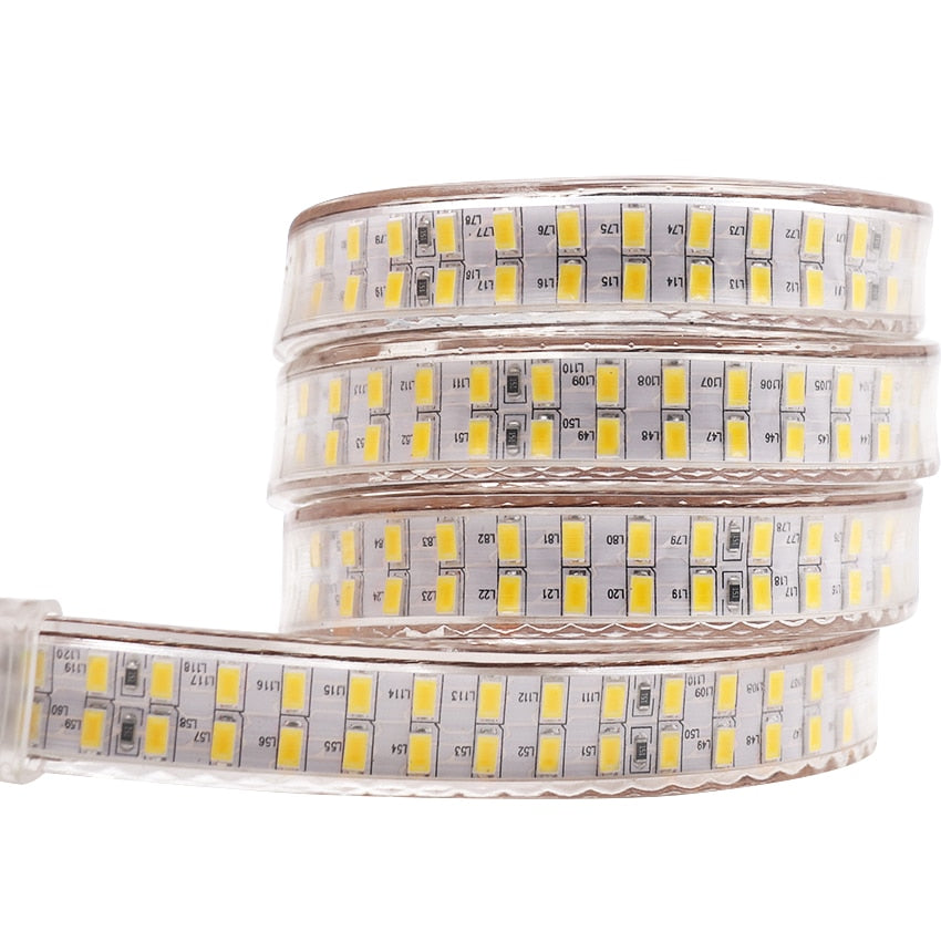 240leds/m double row led strip Light 220v 110V  SMD 5730 flexible tape 5630 1m 2m 5m 10m 20m 50m 100m + Power EU plug / US plug