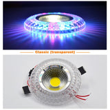 COB LED Downlight Colorful Panel Light RGB 3W 110V 220V Recessed Lamp Fixture For Halogen Lamp Decoration Purple Spot light
